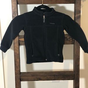 Columbia black fleece jacket boy/girl toddler 4T
